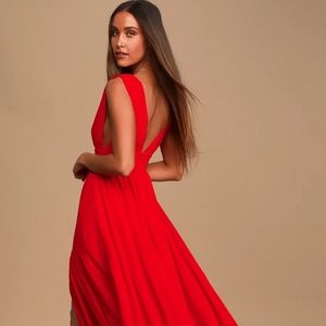 LULU Heavenly Hues Red Maxi Dress